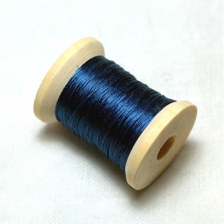 Flat silk - Dark indigo blue