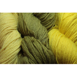 12/4 wool - End of stock offer yellow and kaki 3x100g