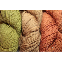 12/4 wool - End of stock offer brown, brick and kaki 3x100g