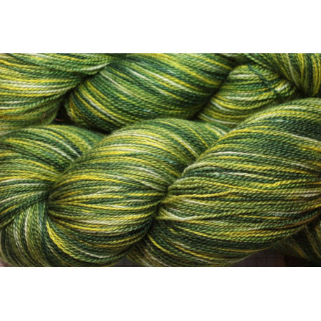 Merino and silk Nm 16/2 - Tie and dye green