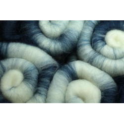 Organic merino and french wool rolags - 71g