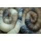 Organic merino and white and brown french wool rolags - 50g