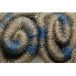 Organic merino and brown french wool rolags - 48g