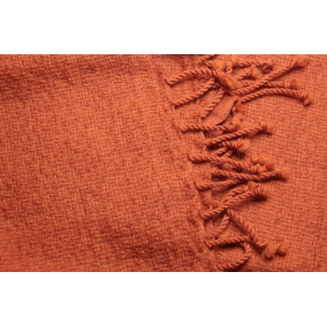 Wool scarf - light madder red