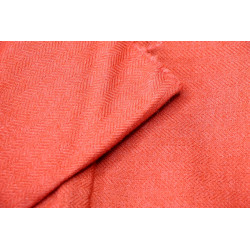 Wool and silk herringbone, 260g - Light madder red